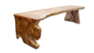 🌿✨ Přivítejte přírodu ve své jídelně s tímto jedinečným jídelním stolem z masivního teakového dřeva! 🌳🍽️ Každý detail...